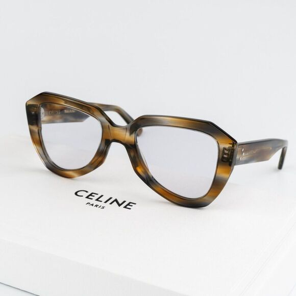 NEW Celine CL40046U 55A Shiny Coloured Havana Smoke Photochromatic Sunglasses